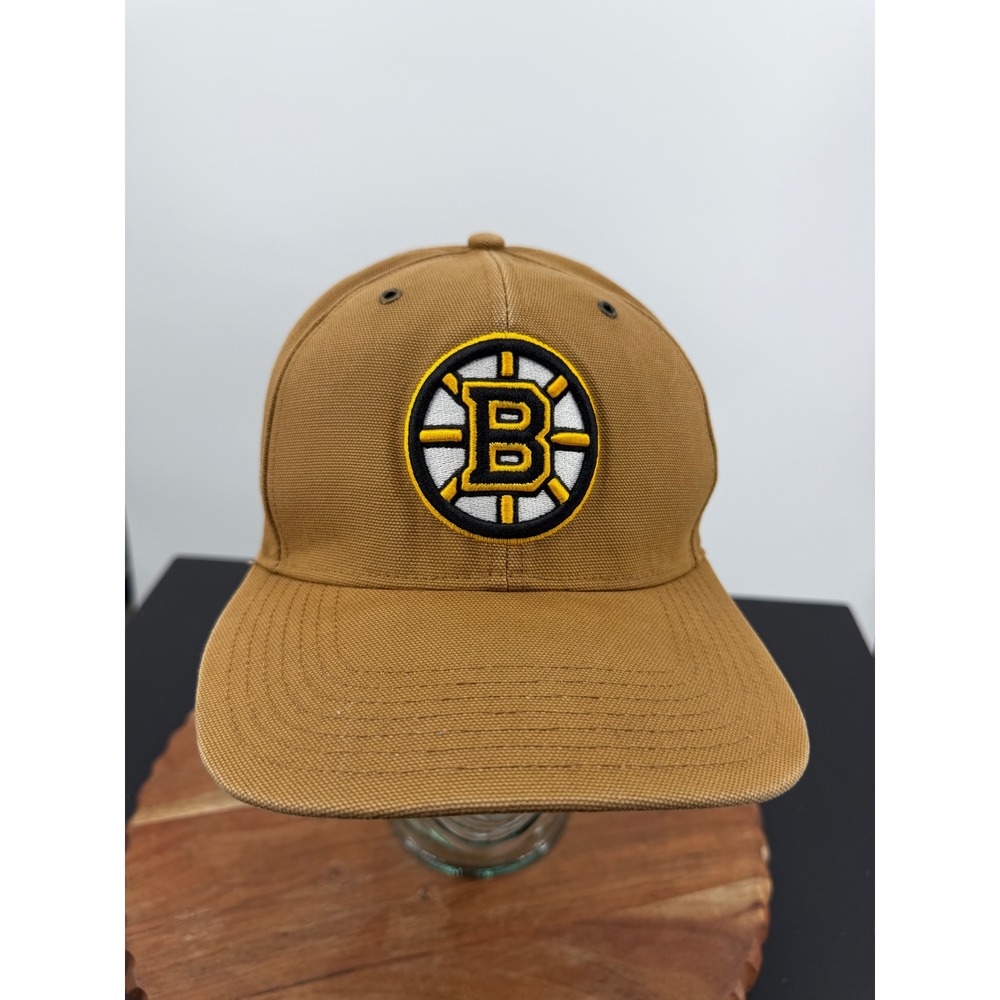 Carhartt x '47 Boston Bruins Hat Mens OSFA Brown Duck Canvas NHL‎ Snapback Cap